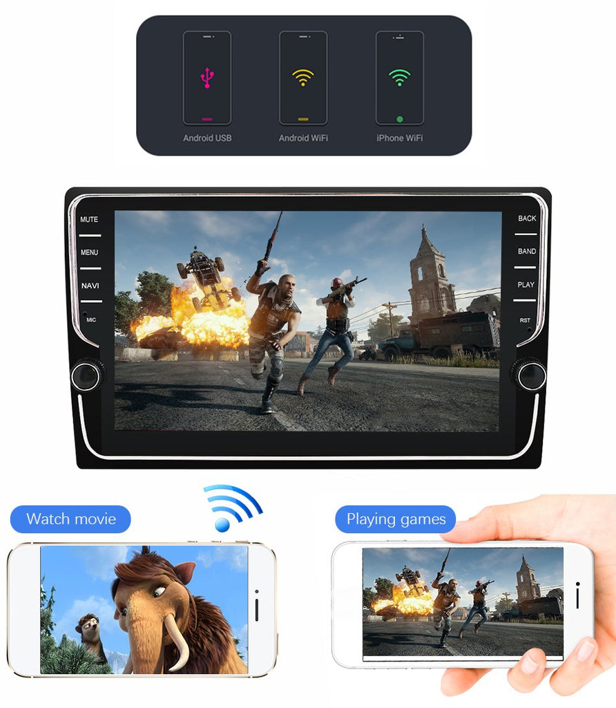 Eunavi 2Din Android 10 universal Car Radio Stereo 4G 64G 2 din Multimedia Player GPS Navigation WIFI Audio tda7851 subwoofer