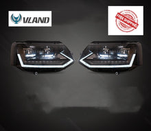 Load image into Gallery viewer, VLAND Car Lamp Assembly For Volkswagen Caravelle T5 Headlight 2011-2015 With Full LED Front Light Yellow Sequential Turn Signal