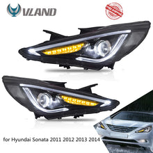 Load image into Gallery viewer, VLAND Headlamp Car Headlight Assembly for Hyundai Sonata 2011 2012 2013 2014 Head light with demon eye