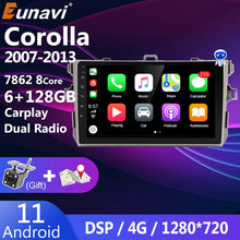 Load image into Gallery viewer, Eunavi 2 Din Android 11 Car Radio GPS For Toyota Corolla E140 E150 2007 - 2013 Multimedia Video Player 2Din DVD Head unit DSP 4G