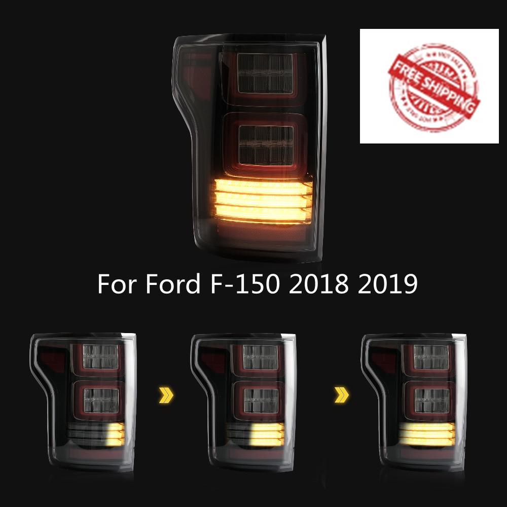 VLAND Tail Lights Assembly For Ford F-150 2018 2019 Taillight Tail Lamp With Turn Signal Reverse Lights LED DRL Light