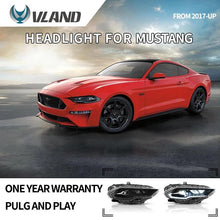 Cargar imagen en el visor de la galería, VLAND Full LED Headlights for Mustang  Headlamp Assembly with DRL Sequential Turn Signal factory accessory car led lights2018-UP