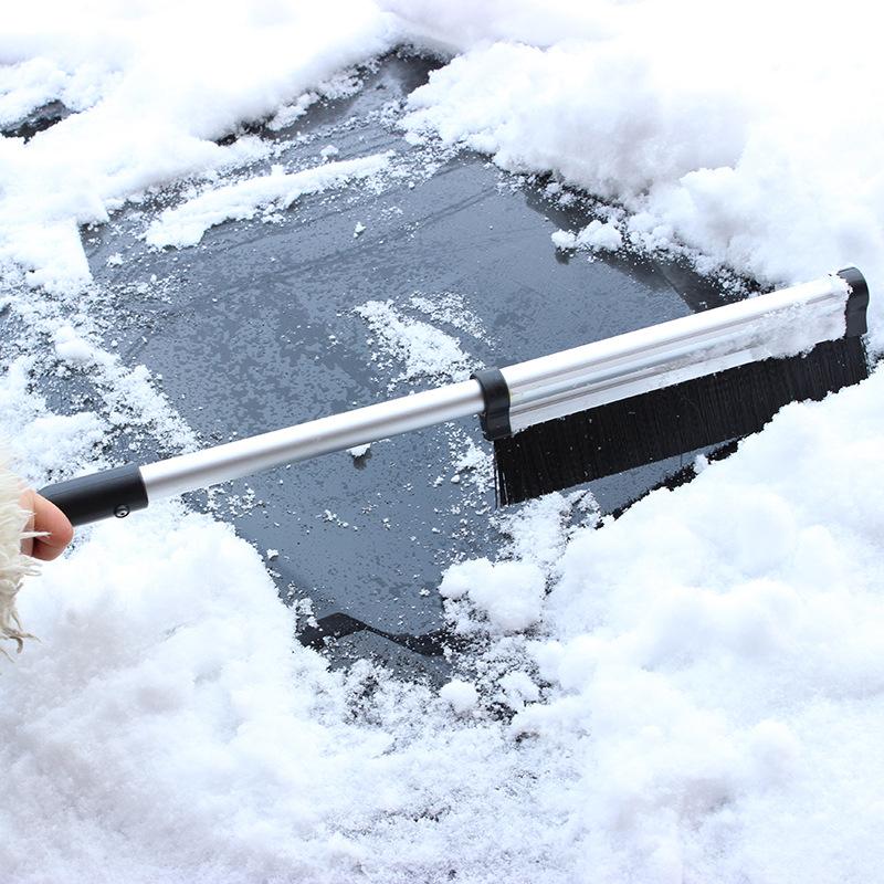 Car snow shovel ice shovel aluminum alloy telescopic snow brush ice shovel car snow removal deicing shovel winter snow shovel car supplies
