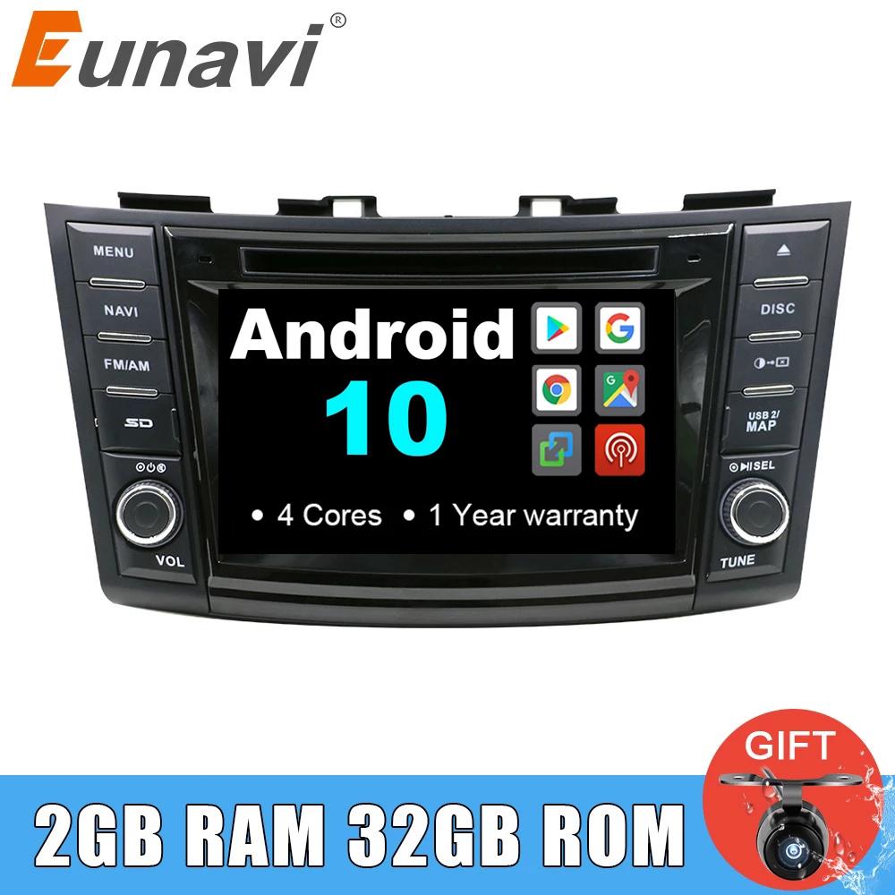 Eunavi 2 Din Android 10 Car Dvd For Suzuki Swift 2011-2015 Radio Stereo GPS Navigation screen autoradio pcMultimedia player wifi