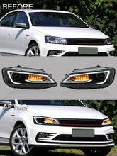 Charger l&#39;image dans la galerie, VLAND Headlamp Car Assembly fit for Volkswagen JETTA 2011-2019 Headlight Full LED Headlamp with DRL Sequential Turn Signal