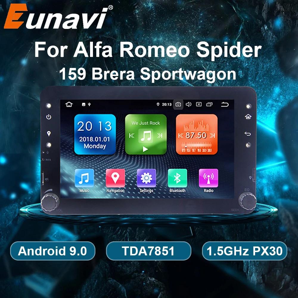 Eunavi One 1 din Android 9.0 Car GPS Multimedia for Alfa Romeo Spider Alfa Romeo 159 Brera 159 Sportwagon radio auto navigation