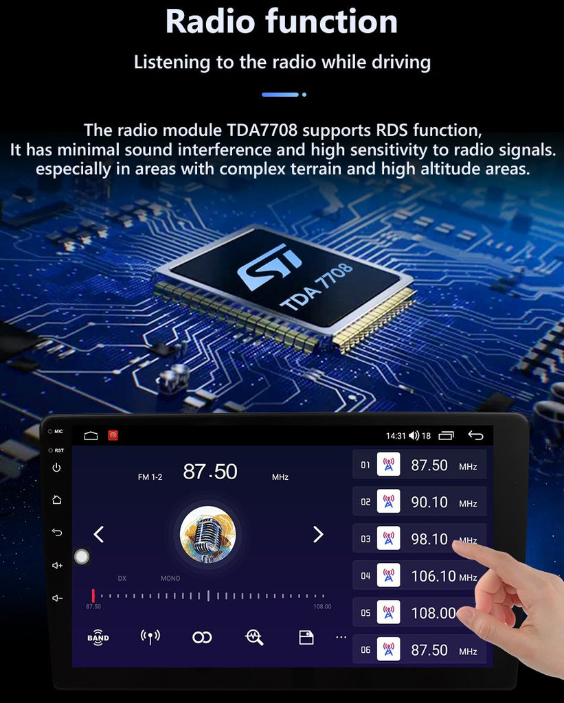 Eunavi Android 10 Car Radio For Hyundai I20 2015-2018 Navigation GPS Carplay Touchscreen Bluetooth DSP Multimedia WIFI 4G 2 Din