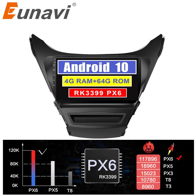 Eunavi car radio stereo multimedia player for Hyundai elantra 2012 2013 Android system 2 din headunit TDA7851 Subwoofer 4G GPS