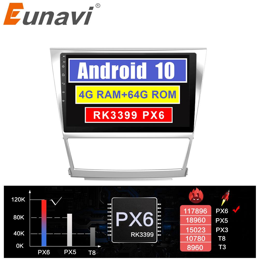 Eunavi 2 din Android 10 car multimedia player radio gps navigation for Toyota camry 2007 2008 2009 2010 2011 auto stereo