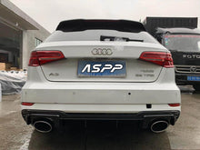 Load image into Gallery viewer, RS3 Style Rear Diffuser With Exhaust for 17-19 Audi A3 S-line Hatchback,ASPP  Auto Body Kit for Audi