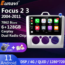 Load image into Gallery viewer, Eunavi 2 Din Android 11 Multimedia Video Player For Ford Focus 2 3 Mk2 Mk3 2004 - 2011 2Din Car Radio DVD Head unit 4G GPS Navi