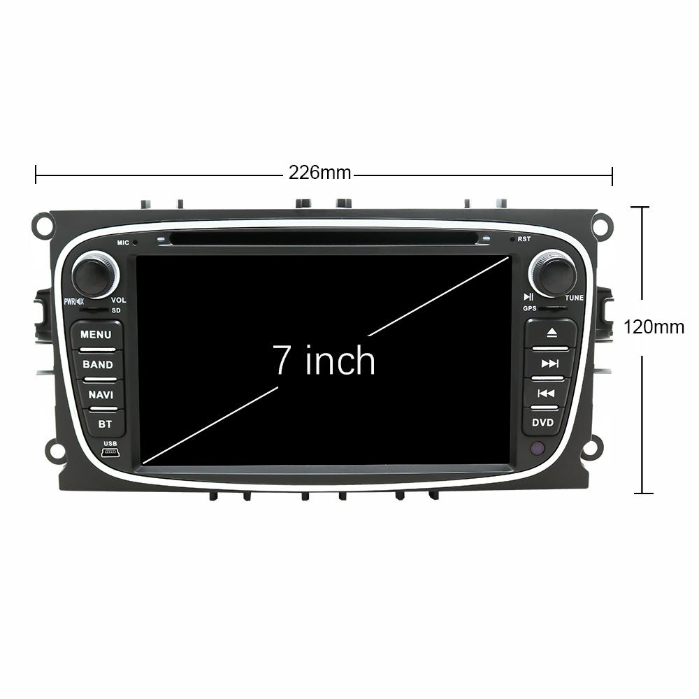 Eunavi DSP 2 Din Android Car Radio DVD Player GPS For FORD Focus 2 II Mondeo S-MAX C-MAX Galaxy 2Din Multimedia 4G 64GB 8 Core