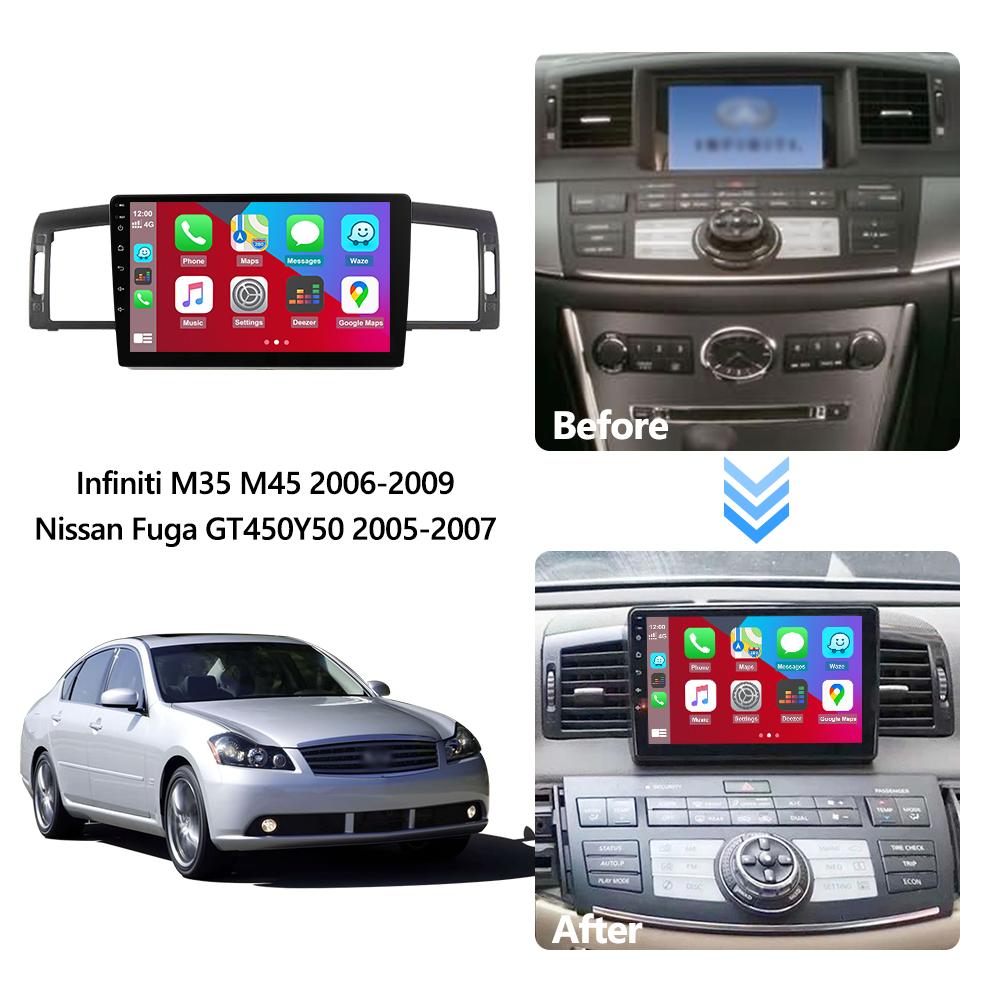 Eunavi Android 11 7862c Car Radio Multimedia Player For Infiniti M35 M45 2006-2009 Nissan Fuga GT450Y50 2005-2007 GPS Navigation