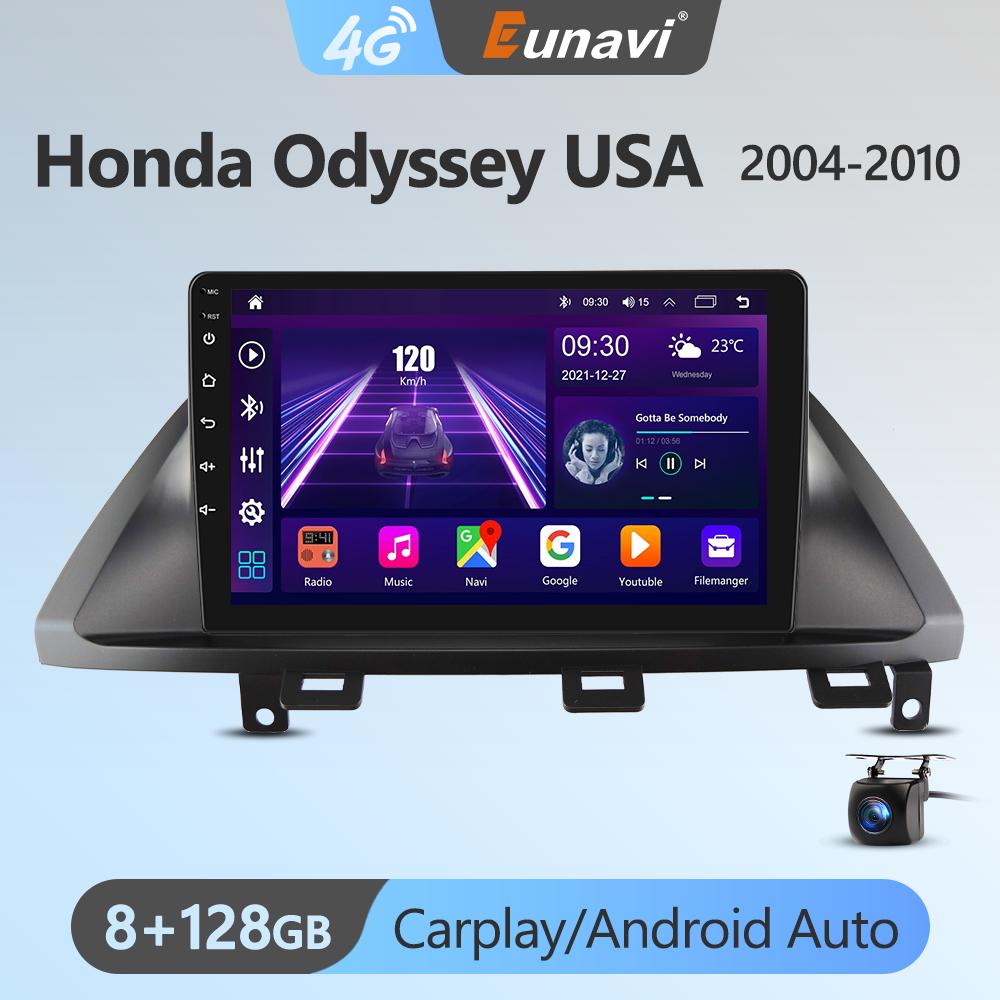 Eunavi 4G 2DIN Android Auto Radio GPS For Honda Odyssey USA 2004-2010 Car Multimedia Video Player Carplay 2 Din