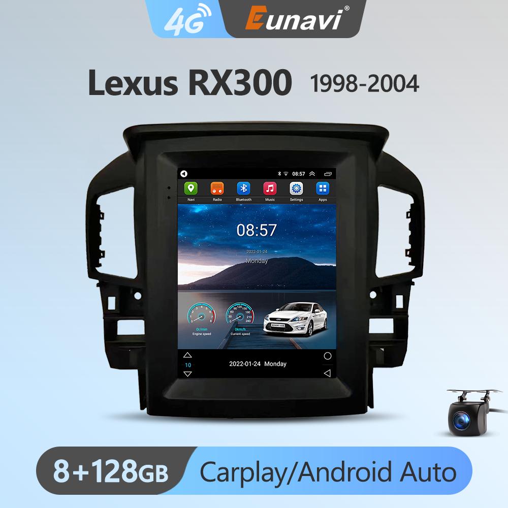 Eunavi Tesla Style Android 11 Car Radio For Lexus RX300 1998-2004 10.4" Car Stereo GPS Navigation Carplay BT 1024*768