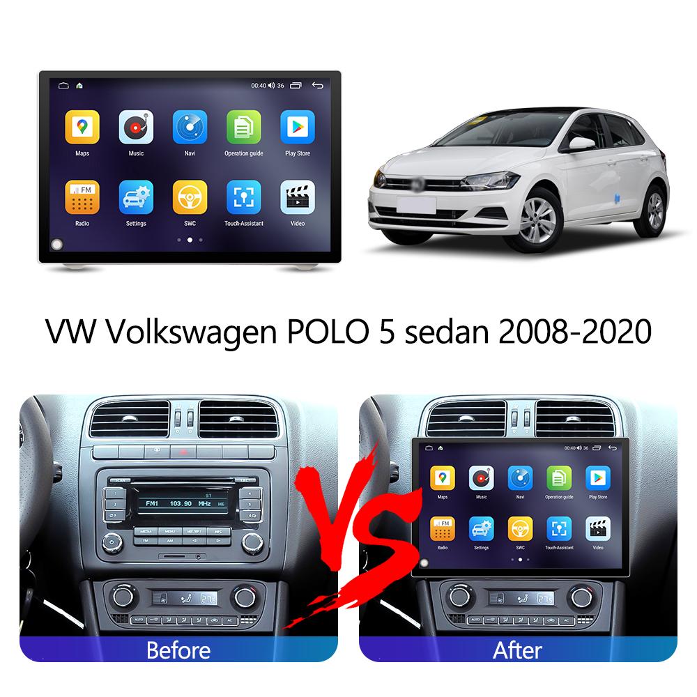 Eunavi 7862 13.1inch 2din Android Radio For VW Volkswagen POLO 5 sedan 2008-2020 Car Multimedia Video Player GPS Stereo 8Core 2K
