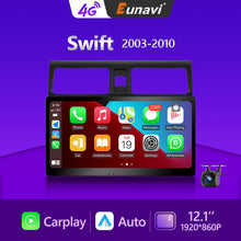 Load image into Gallery viewer, Eunavi 9&#39;&#39;/12.1&#39;&#39; 2 DIN Android Auto Radio For Suzuki Swift 2003 2004 2005 2006 2007 2008 2009 2010 Car Multimedia GPS Carplay