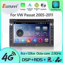 Load image into Gallery viewer, Eunavi 2 Din Android 12 Radio DVD Player For VW Volkswagen Passat B7 B6 Golf Touran Polo Tiguan Jetta GPS Multimedia