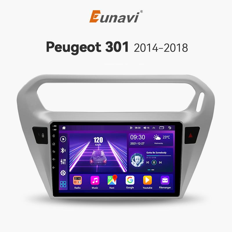 Eunavi Android 10 Car Radio For Peugeot 301 Citroen Elysee 2013-2018 Car Radio 2 Din CarPlay Android Auto Stereo GPS Navigation